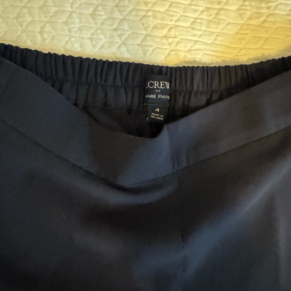 J. Crew Navy Women's Straight Leg Pants - Size 4 - Picture 3 of 4